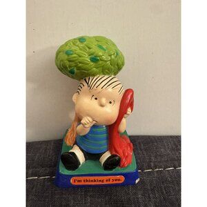 Vintage Peanuts 1971 I'm Thinking of You Linus Sitting Under a Tree LF7